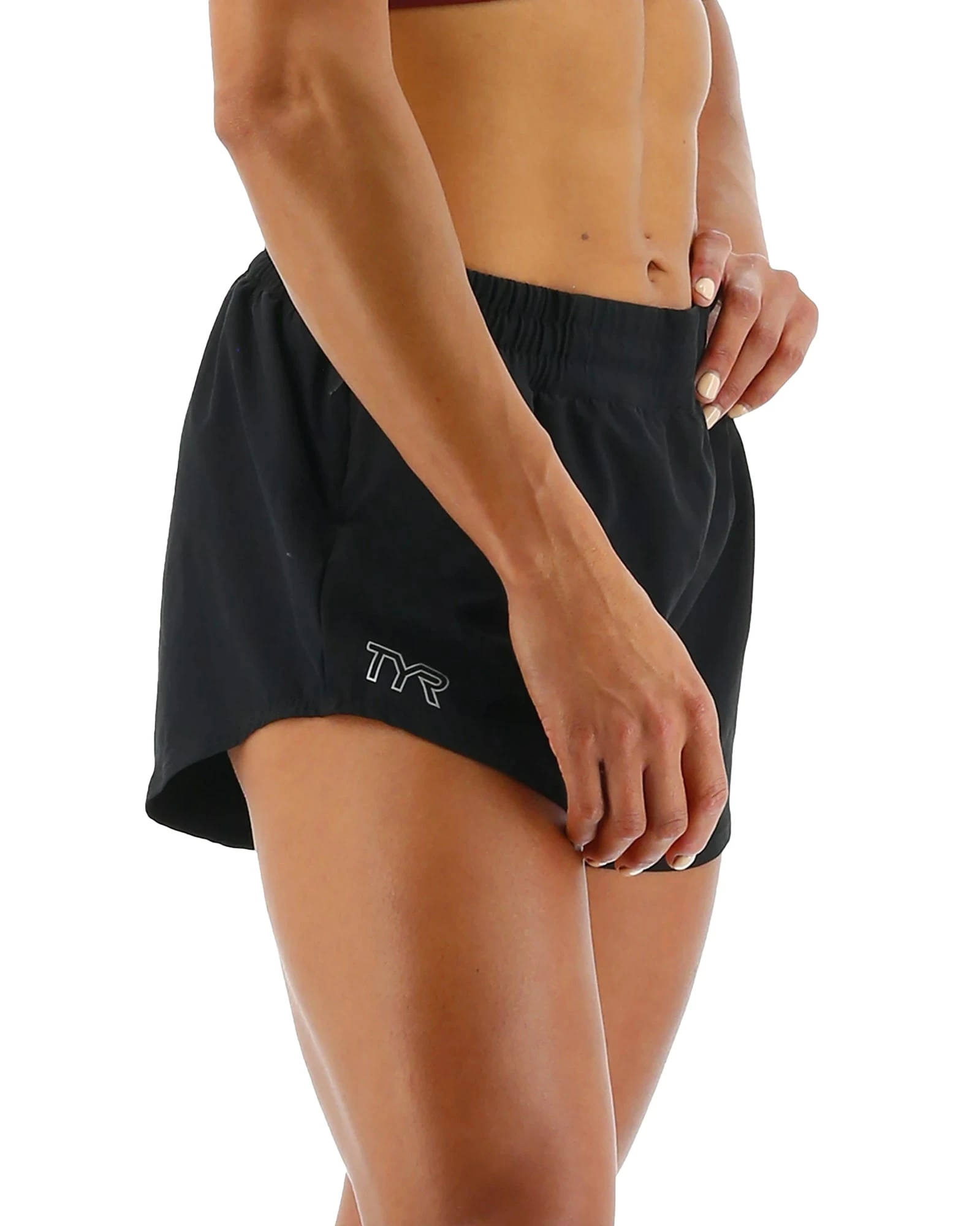 TYR Women's Hydrosphere Pace Running Shorts - Solid - Image 2